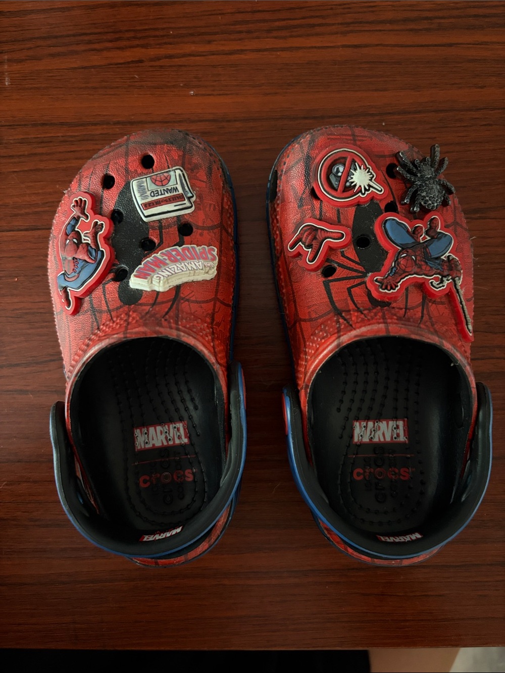 CROCS Kids' Red Spider-Man Themed Clogs